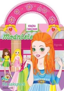 Okładka książki Modnisie na zakupach. Książka z naklejkami