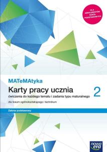 Nowe matematyka era karty pracy klasa 2 liceum i technikum zakres podstawowy 68125. Autor: Dorota Ponczek. Multiszop.pl Okładka książki Nowe matematyka era karty pracy klasa 2 liceum i technikum zakres podstawowy 68125