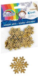 Opakowanie Ozdoby drewniane śnieżynka 10szt FIORELLO