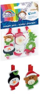 Opakowanie Ozdoby drewniane spinacz filc BN 6szt FIORELLO