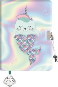 Opakowanie Pamiętnik z kłódką A5/96K Holo Mermaid
