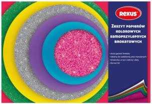 Opakowanie Papier kolorowy samoprzylepny A5/8K brokatowy