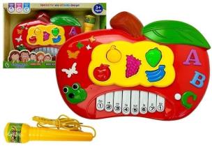 Pianinko elektroniczne Jabłko - połącz z telefonem. Wydawca: Lean Toys. Multiszop.pl Opakowanie Pianinko elektroniczne Jabłko - połącz z telefonem