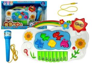 Pianinko Elektroniczne Kwiatki Połącz z telefonem. Wydawca: Lean Toys. Multiszop.pl Opakowanie Pianinko Elektroniczne Kwiatki Połącz z telefonem