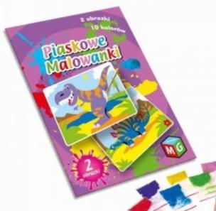 Piaskowe malowanki - dinozaury. Wydawca: MULTIGRA. Multiszop.pl Opakowanie Piaskowe malowanki - dinozaury