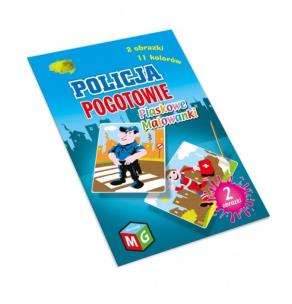 Piaskowe malowanki Policja Pogotowie. Wydawca: MULTIGRA. Multiszop.pl Opakowanie Piaskowe malowanki Policja Pogotowie