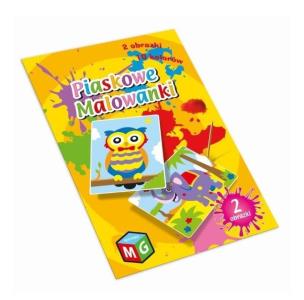Piaskowe malowanki - sowa i słoń. Wydawca: MULTIGRA. Multiszop.pl Opakowanie Piaskowe malowanki - sowa i słoń