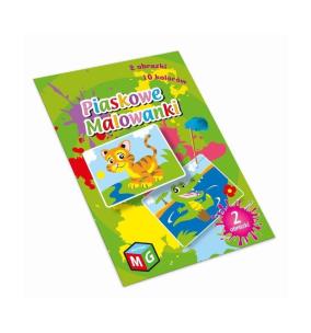 Piaskowe malowanki - tygrys i krokodyl. Wydawca: MULTIGRA. Multiszop.pl Opakowanie Piaskowe malowanki - tygrys i krokodyl