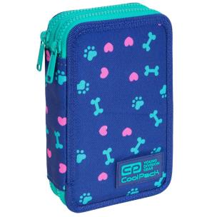 Opakowanie Piórnik Coolpack dwukomorowy z wyposażeniem Jumper 2 Puppy Love
