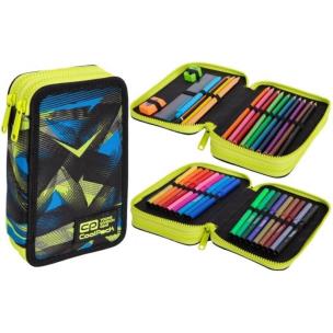 Opakowanie Piórnik Coolpack dwukomorowy z wyposażeniem Jumper 2 Setsquare