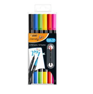 Opakowanie Pisak dwustronny Intensity Dual Tip 6szt mix BIC