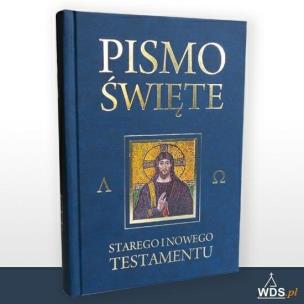 Okładka książki Pismo Święte ST i NT granat z paginatorami