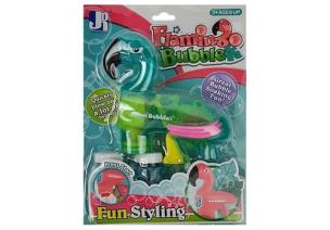 Pistolet do baniek mydlanych flaming niebieski. Wydawca: Lean Toys. Multiszop.pl Opakowanie Pistolet do baniek mydlanych flaming niebieski