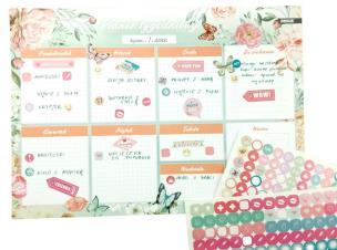 Opakowanie Planer B4/52K + naklejki 2xA5 Kwiaty