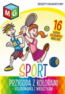 Okładka książki Przygoda z kolorami - sport - kolorowanka z wierszykami