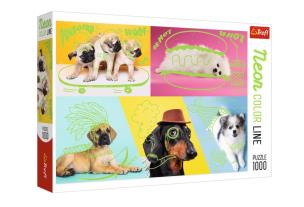 Opakowanie Puzzle 1000 Neon Color Line Odlotowe Psy TREFL