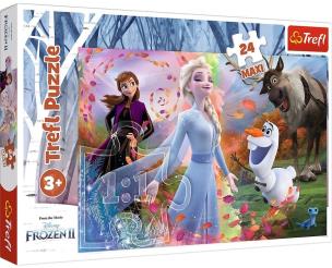 Opakowanie Puzzle 24 maxi W poszukiwaniu przygód Frozen 2