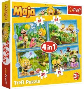 Opakowanie Puzzle 4w1 Przygody Pszczółki Mai TREFL