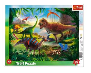 Opakowanie Puzzle ramkowe 25 Dinozaury TREFL