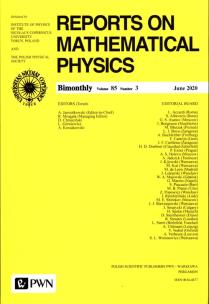 Opakowanie Reports on Mathematical Physics 85/3 Polska