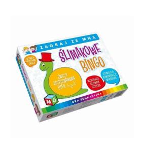 Ślimakowe bingo - gra edukacyjna. Wydawca: MULTIGRA. Multiszop.pl Opakowanie Ślimakowe bingo - gra edukacyjna