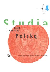 Okładka książki Studia nad dawną Polską Tom 4