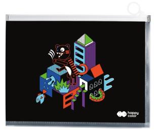 Opakowanie Teczka B5 PP z suwakiem Me&City mix HAPPY COLOR