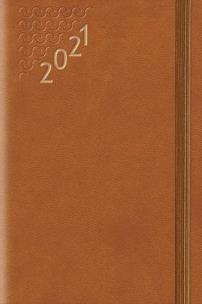 Opakowanie Terminarz 2021 B7 Flex z gumką brązowy