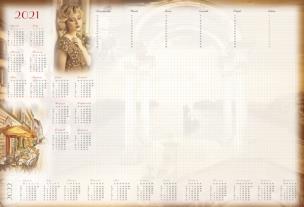 Opakowanie Terminarz 2021 Planer B3 z listwą MiP Kobieta