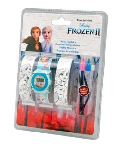 Opakowanie Zegarek elektroniczny + 2 paski Kraina Lodu 2