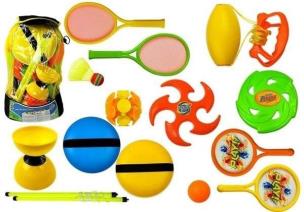 Opakowanie Zestaw Sportowy Rakiety Frisbee Diabolo