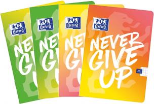 Opakowanie Zeszyt A4/60K kratka Never Give Up (5szt) OXFORD
