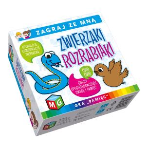 Zwierzaki rozrabiaki- gra 'Pamięć'. Wydawca: MULTIGRA. Multiszop.pl Opakowanie Zwierzaki rozrabiaki- gra 'Pamięć'