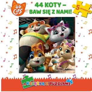 Okładka książki 44 cats. Książka z puzzlami.