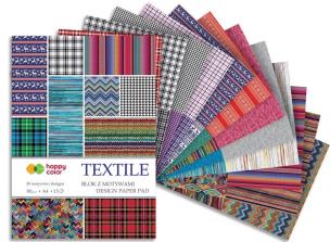 Blok A4/15K z motywami Textile 80g HAPPY COLOR. Wydawca: GDD. Multiszop.pl Opakowanie Blok A4/15K z motywami Textile 80g HAPPY COLOR