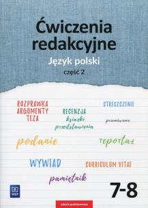 Okładka książki J.Polski SP 7-8 Ćwiczenia redakcyjne cz.2 WSiP