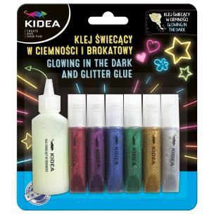 Opakowanie Klej Kidea świecący w ciemności i brokatowy KBSKA