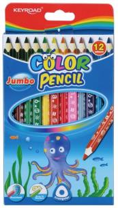 Opakowanie Kredki Keyroad ołówkowe Jumbo trójkątne 12 kolorów