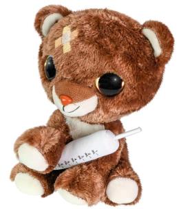 Opakowanie Lumo Get Well Miś brązowy ze strzykawką Teddy