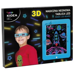 Opakowanie Magiczna neonowa tablica 3D led Kidea niebieska