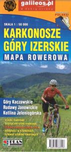 Mapa rowerowa - Karkonosze i góry Izerskie 1:50000. Autor: Opracowanie zbiorowe. Multiszop.pl Okładka książki Mapa rowerowa - Karkonosze i góry Izerskie 1:50000