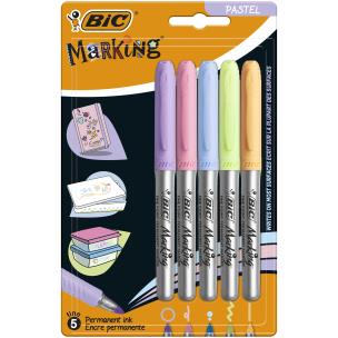 Opakowanie Marker BIC Marking Pastel Permamentne Blister 5szt