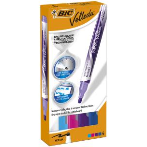 Opakowanie Marker BIC Velleda Medium suchościeralny mix FUN Pudełko 4szt