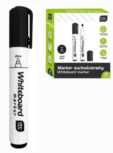 Opakowanie Marker suchościeralny czarny (12szt)