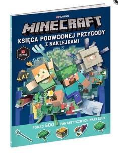 Okładka książki Minecraft. Księga podwodnej przygody z naklejkami