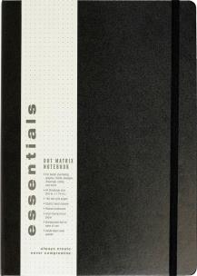 Opakowanie Notatnik Essentials Extra Duży Czarny Kropki