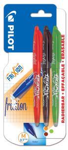 Opakowanie Pióro kulkowe Pilot Frixion ball  07 3 kolory pomarańczowy, brązowy i jasny zielony blister