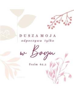 Opakowanie Podstawka korkowa - Dusza moja odpoczywa kwiaty