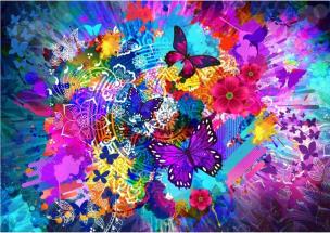 Opakowanie Puzzle 1000 Kwiaty i motyle