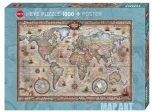 Opakowanie Puzzle 1000 Świat-Retro, Rajko Zigic